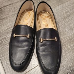 SAM EDELMAN Lior Black Leather Loafers